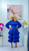 Vera Plisse Dress (Blue)