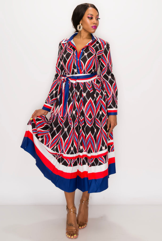 GEMMA PLEATED DRESS