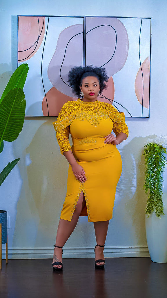 Nikky Dress (Mustard)