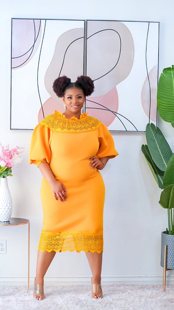 Elena Dress (Mustard)