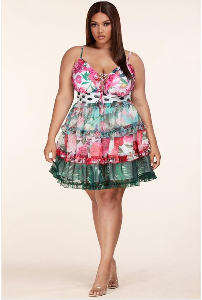 MIA FLORAL DRESS (PLUS)