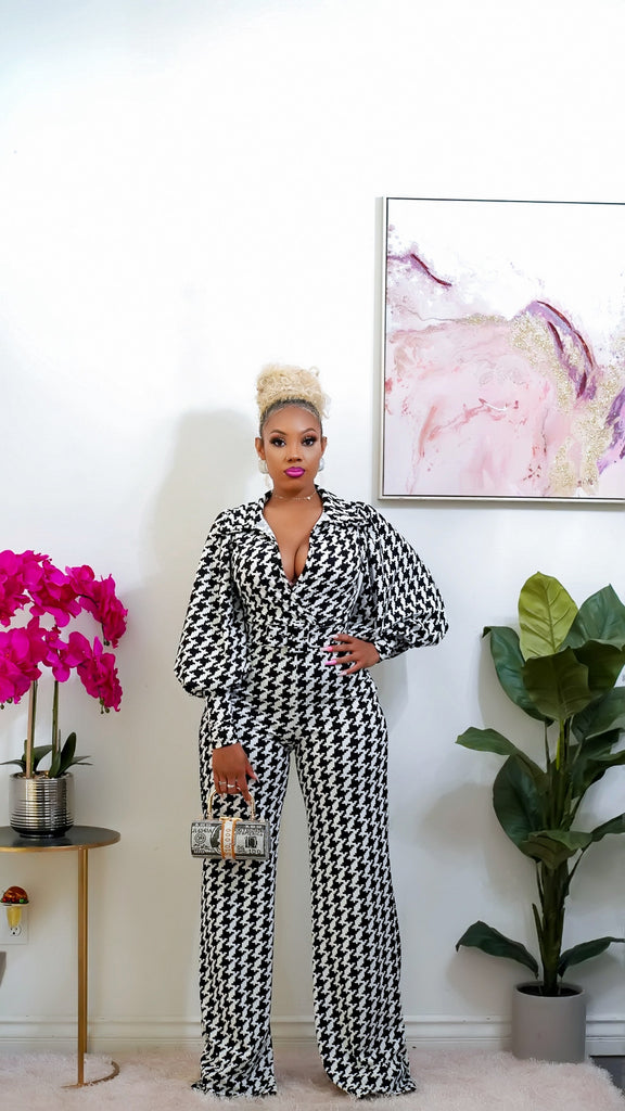 Nikky Houndstooth Jumpsuit