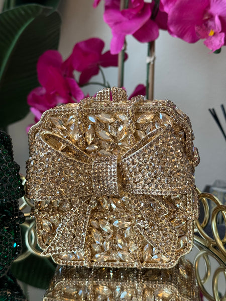 Mato Crystal Clutch (Gold)