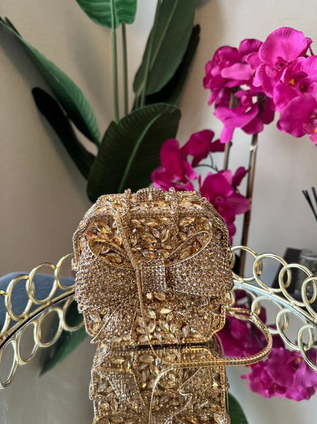 Mato Crystal Clutch (Gold)