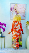 Leila Plisse Dress (Orange)