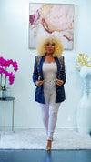 Pearled Blazer (Navy)