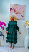 Vera Plisse Dress (Green)