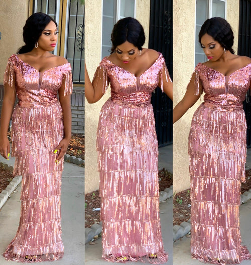 NANCY SEQUINS MAXI