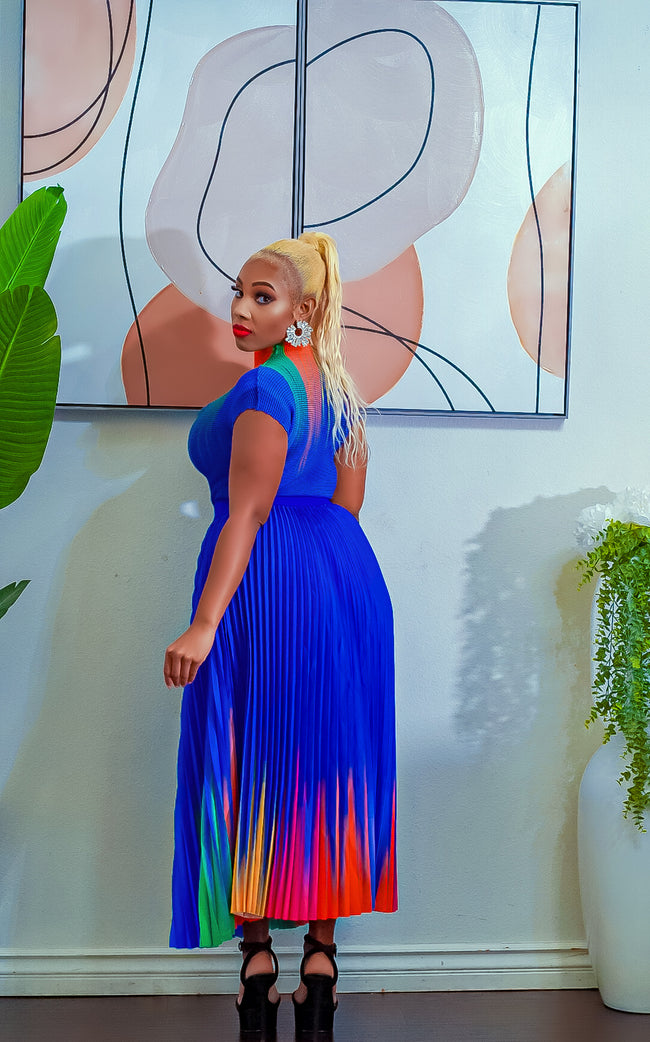Tonya Plisse Set (Blue)