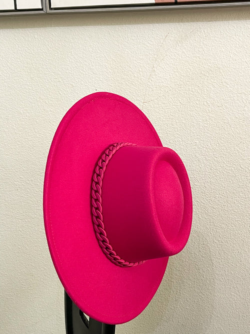 Dannie Fedora Hat (Fuchsia)