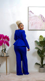 Opulence Peplum Jumpsuit (Blue)