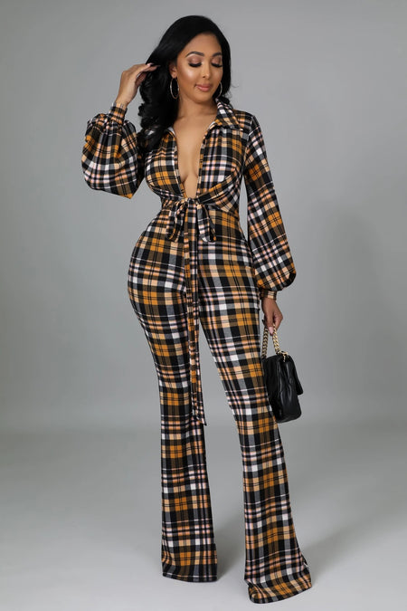 Opal Houndstooth Jumpsuit