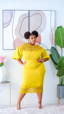 Elena Dress (Lime)