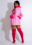 Houndstooth Jacket (Pink)