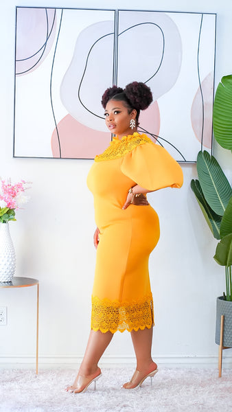 Elena Dress (Mustard)
