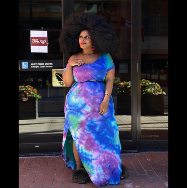 TIE DYE DRESS (PLUS)