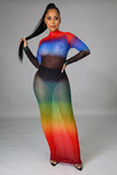 RAINBOW CRYSTAL DRESS