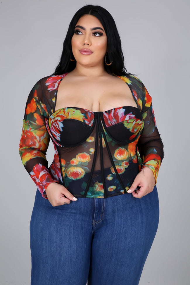 FLORAL CORSET TOP