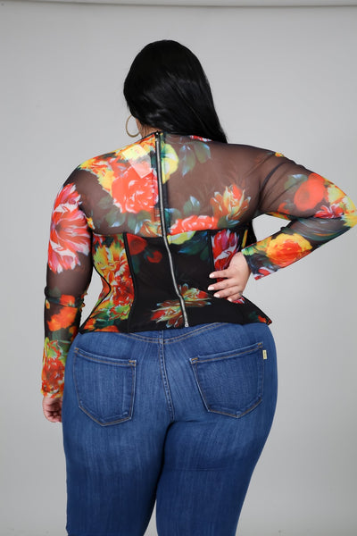 FLORAL CORSET TOP