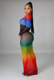 RAINBOW CRYSTAL DRESS