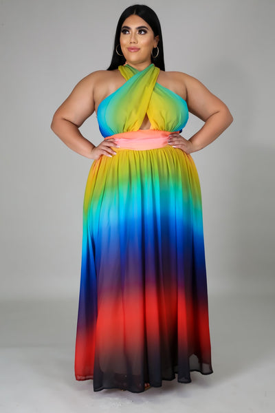 CRISS CROSS OMBRÉ MAXI