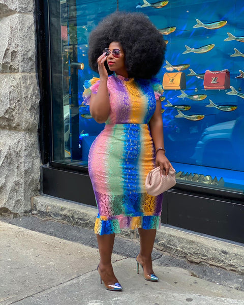 COLOR MY WORLD LACE DRESS