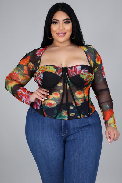 FLORAL CORSET TOP