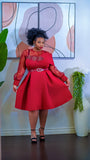 Briana Dress (Burgundy)