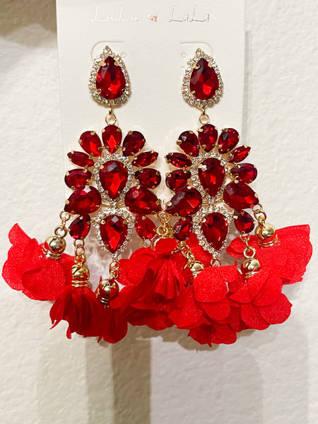Buy YouBella Pearl Long Golden Red Dangler Earrings Online At Best Price @  Tata CLiQ