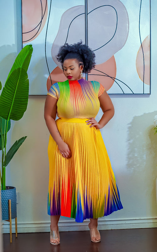 Tonya Plisse Set (Yellow)