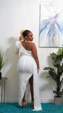 Tina Sequins Maxi (White)