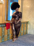 Maya Metallic Jumpsuit (Plus)