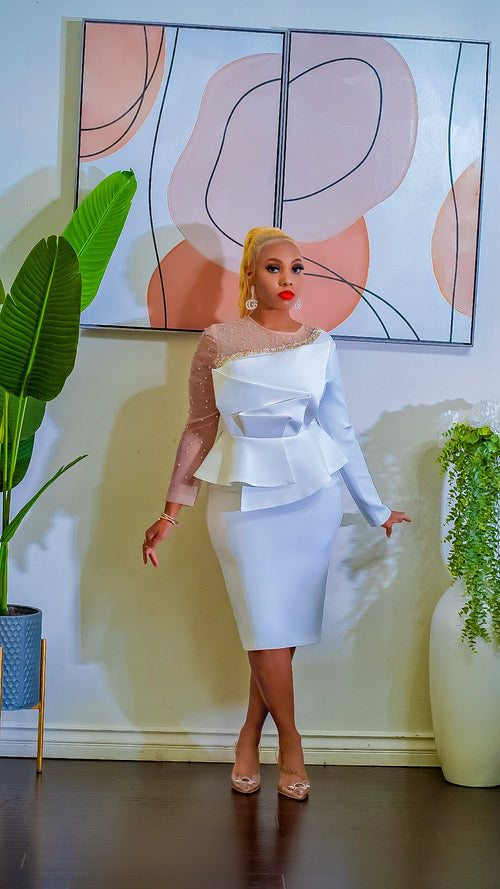 Halle Dress (White)