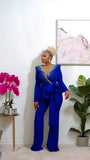 Opulence Peplum Jumpsuit (Blue)