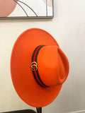 Bianca Fedora Hat (Orange)