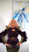 SNAZZY LUXE DRESS (PURPLE)