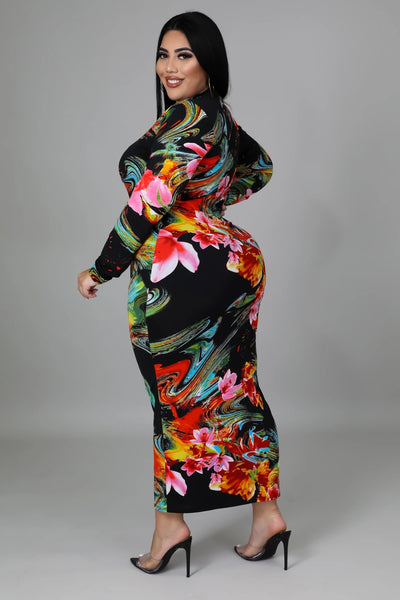 Floral Swirl Dress