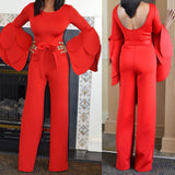 Petal Sleeves Jumpsuit