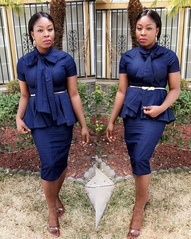 AVA DENIM DRESS